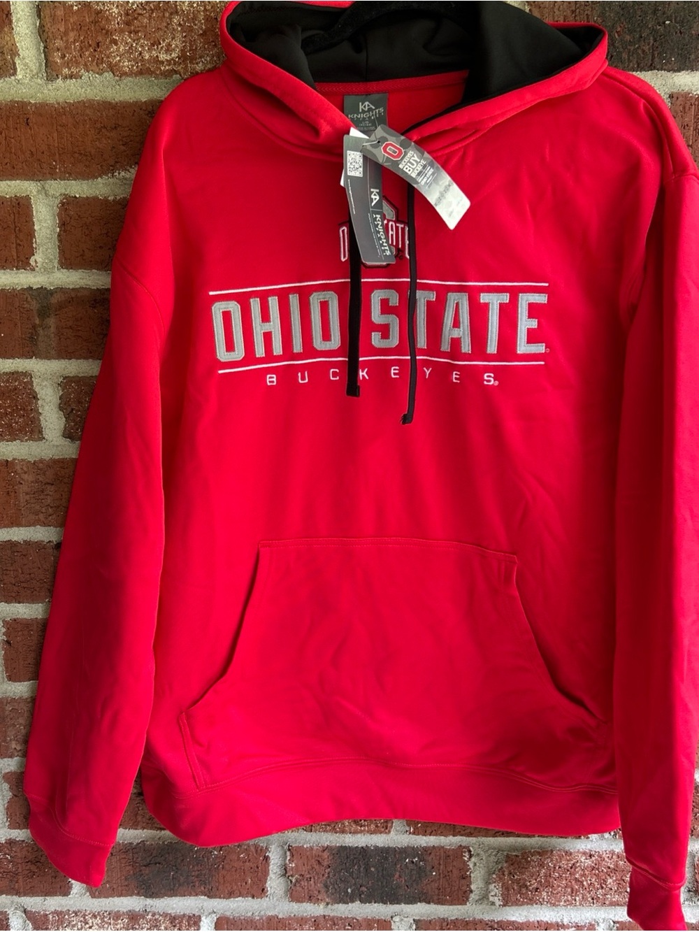 Ohio State Hoodie Mens Large Red Buckeyes Sweatshirt College Logo Pullover New!